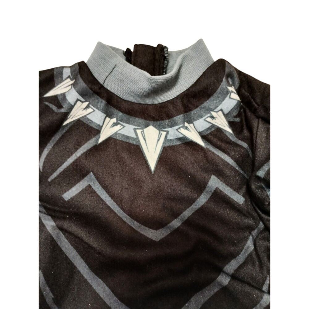 MARVEL Black Panther Costume Infant Sz 0-6 Mo 3 Pc Set NON-SLIP BOOTIE Halloween - Picture 6 of 15